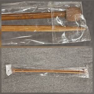 Bamboo Knitting Needles 13" 6mm‎ Ball End 8 pairs available other sizes too NEW
